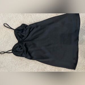 Elegant Black Satin Dress